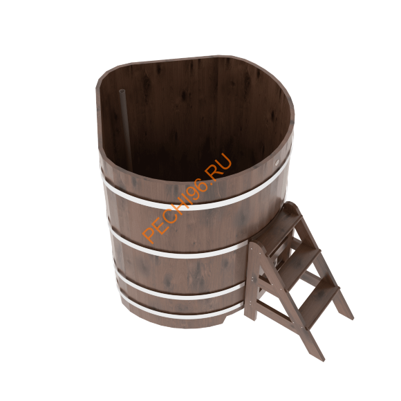 Купель для бани BentWood угловая из морёного дуба Рустик, 1,19х1,19 м