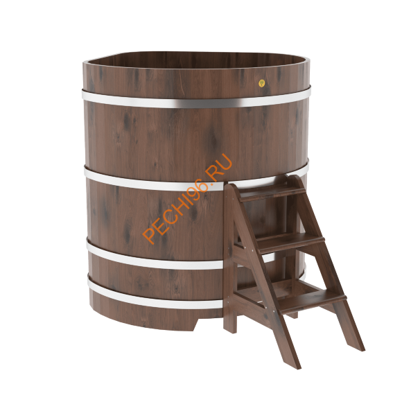Купель для бани BentWood угловая из морёного дуба Рустик, 1,19х1,19 м