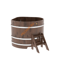 Купель для бани BentWood угловая из морёного дуба Рустик, 1,19х1,19 м