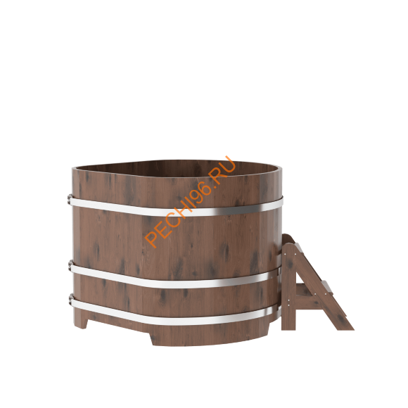 Купель для бани BentWood угловая из морёного дуба Рустик, 1,19х1,19 м