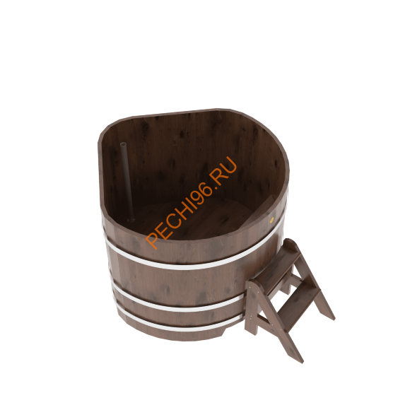 Купель для бани BentWood угловая из морёного дуба Рустик, 1,19х1,19 м