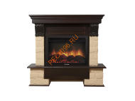 Электрокамин Electrolux EFP/P-2520LS с порталом Firelight Forte 25S, камень бежевый, темный дуб