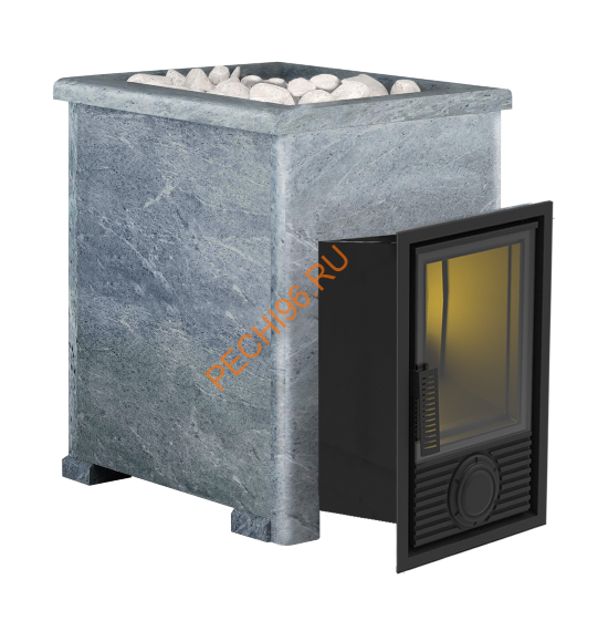 Печь-камин банная Березка Викинг 15 Д-2, талькомагнезит