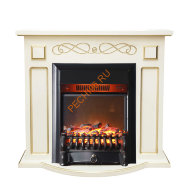 Электрокамин InterFlame Аспен патина белый с очагом Fobos GLS