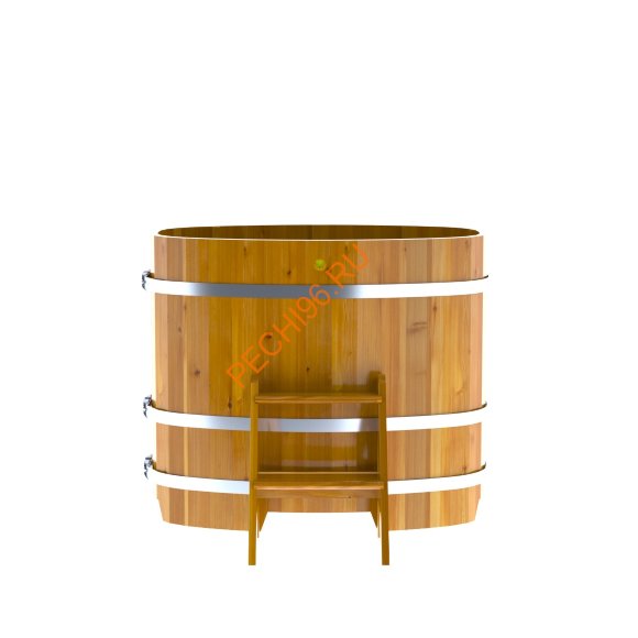 Купель для бани BentWood овальная из лиственницы Рустик, 0,76х1,16 м