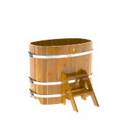 Купель для бани BentWood овальная из лиственницы Рустик, 0,76х1,16 м Купель для бани BentWood овальная из лиственницы Рустик, 0,76х1,16 м