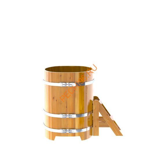 Купель для бани BentWood овальная из лиственницы Рустик, 0,76х1,16 м