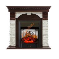 Электрокамин Royal Flame Dublin угловой Темный дуб/белый сланец с очагом Majestic FX M