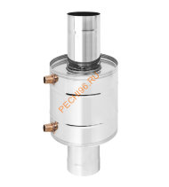 Теплообменник на трубе Везувий 6л, D115 (AISI 439) Теплообменник на трубе Везувий 6л, D115 (AISI 439)