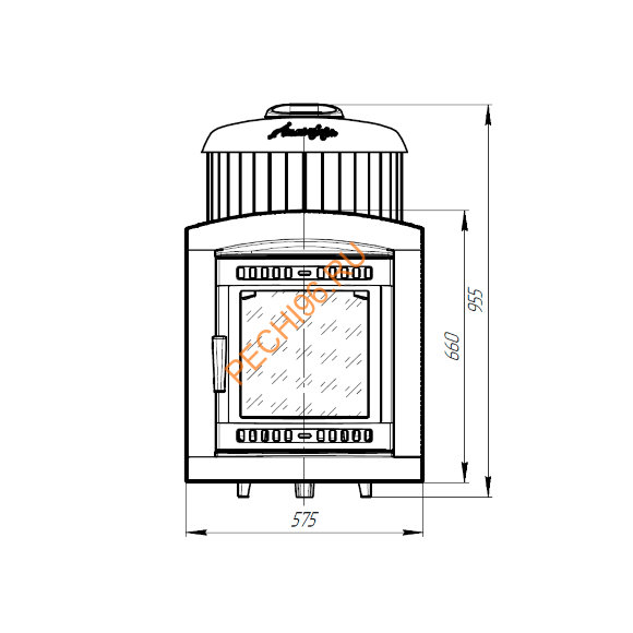 Печь банная Атмосфера L ламели Окаменевшее дерево перенесенный рисунок