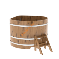Купель для бани BentWood угловая из дуба Рустик, 1,37х1,37 м Купель для бани BentWood угловая из дуба Рустик, 1,37х1,37 м
