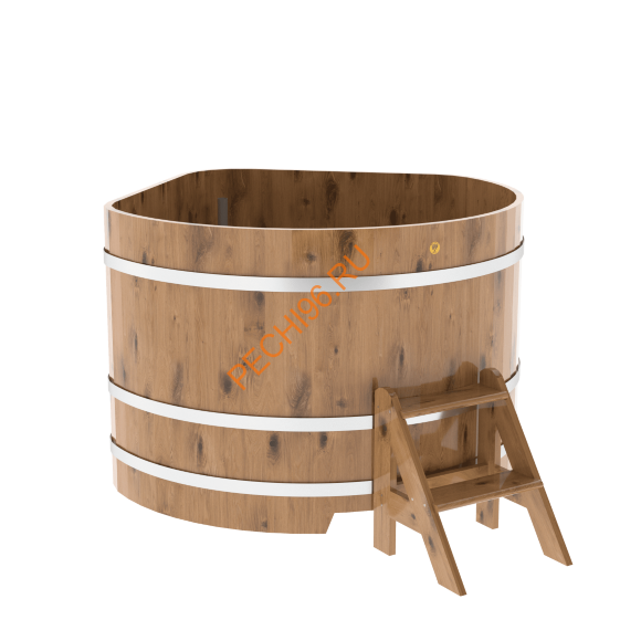 Купель для бани BentWood угловая из дуба рустик, h 1400мм