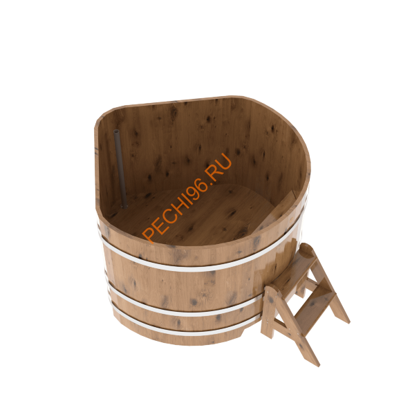 Купель для бани BentWood угловая из дуба рустик, h 1400мм
