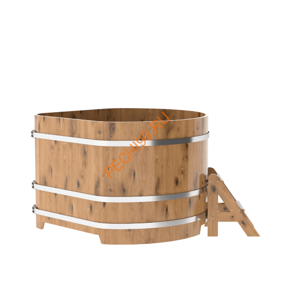 Купель для бани BentWood угловая из дуба рустик, h 1400мм