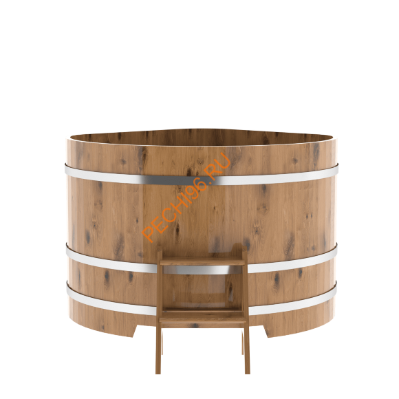 Купель для бани BentWood угловая из дуба рустик, h 1400мм