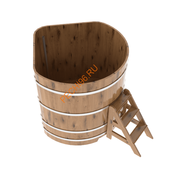Купель для бани BentWood угловая из дуба Рустик, 1,37х1,37 м
