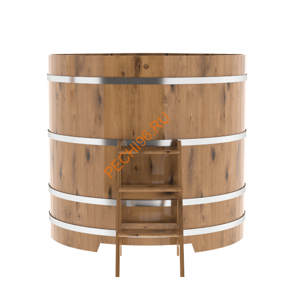 Купель для бани BentWood угловая из дуба Рустик, 1,37х1,37 м