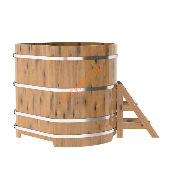 Купель для бани BentWood угловая из дуба Рустик, 1,37х1,37 м