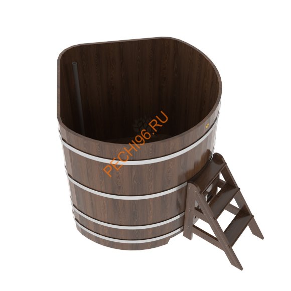 Купель для бани BentWood угловая из морёного дуба Премиум, 1,37х1,37 м