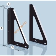 Консоль опорная Везувий BLACK (AISI 439) 400/400мм