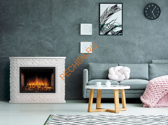 Электрокамин Electrolux Sphere Plus EFP/P-3320RLS с порталом Firelight Quadro 30, песчаник белый
