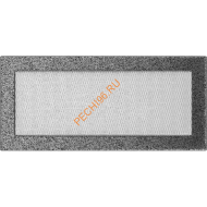 Вентиляционная решетка Kratki 22/37CS 220х370 мм черная/серебро