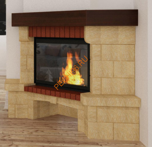 Каминная облицовка Кипр 700 угловая 90°