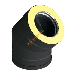 Отвод ВУЛКАН VBR 45° D115/210 мм, нерж 0.5, черный Отвод ВУЛКАН VBR 45° D115/210 мм, нерж 0.5, черный