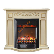 Электрокамин InterFlame Аспен патина бежевый с очагом Fobos GLS