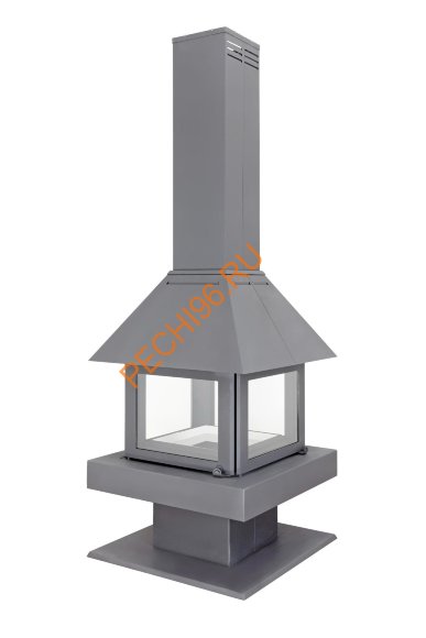 Печь-камин ЭкоКамин Эклипс Островной 4D