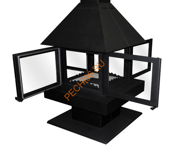 Печь-камин ЭкоКамин Эклипс Островной 4D