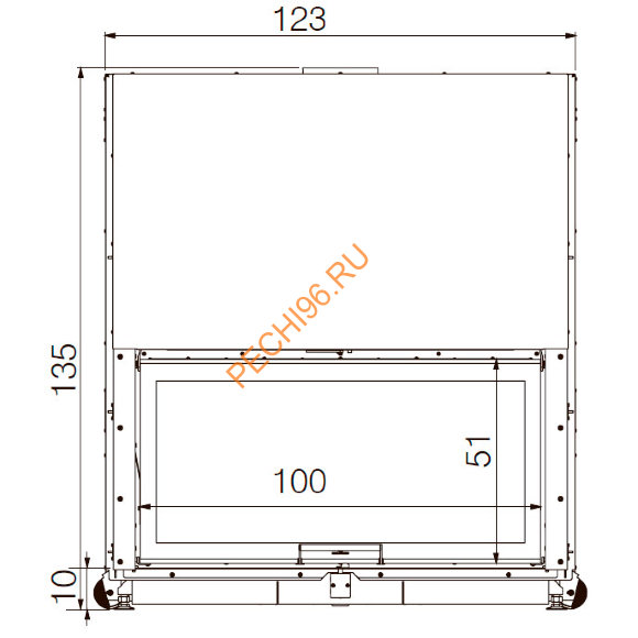 Каминная топка EdilKamin WINDO 100 N BIANCO