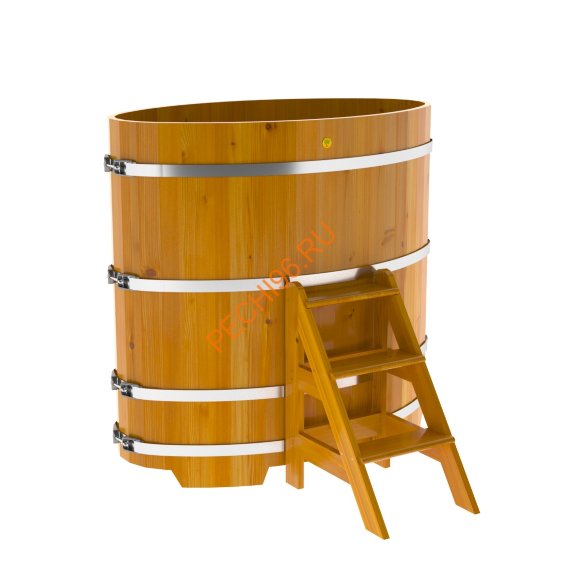Купель для бани BentWood овальная из лиственницы Рустик, 0,80х1,42 м