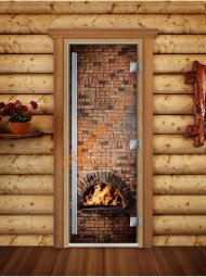 Дверь стеклянная DoorWood «Престиж», 800х2000мм, с фотопечатью «Старинный очаг» Дверь стеклянная DoorWood «Престиж», 800х2000мм, с фотопечатью «Старинный очаг»