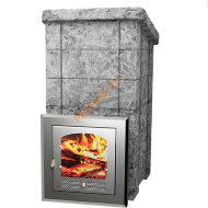 Печь банная Сударушка Семейная РК сталь серпентинит Бархат без фасок