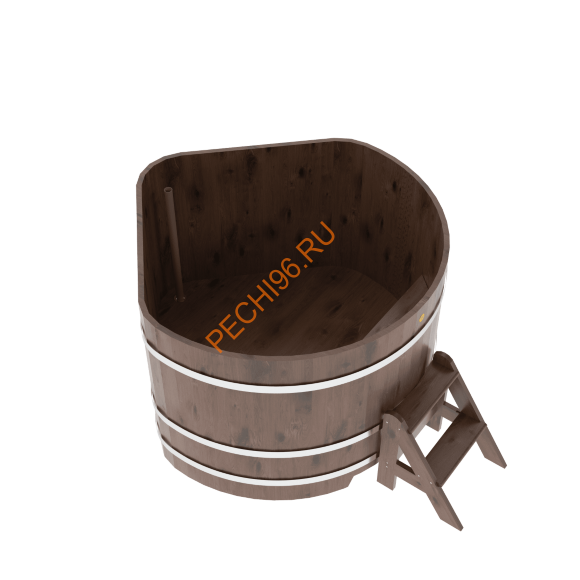 Купель для бани BentWood угловая из морёного дуба Рустик, 1,37х1,37 м