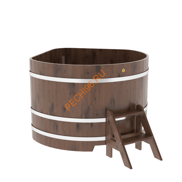 Купель для бани BentWood угловая из морёного дуба Рустик, 1,37х1,37 м