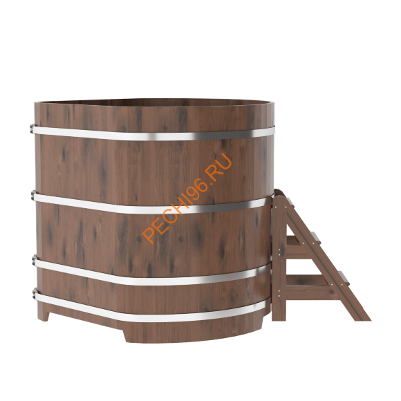 Купель для бани BentWood угловая из морёного дуба Рустик, 1,37х1,37 м