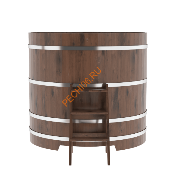 Купель для бани BentWood угловая из морёного дуба Рустик, 1,37х1,37 м