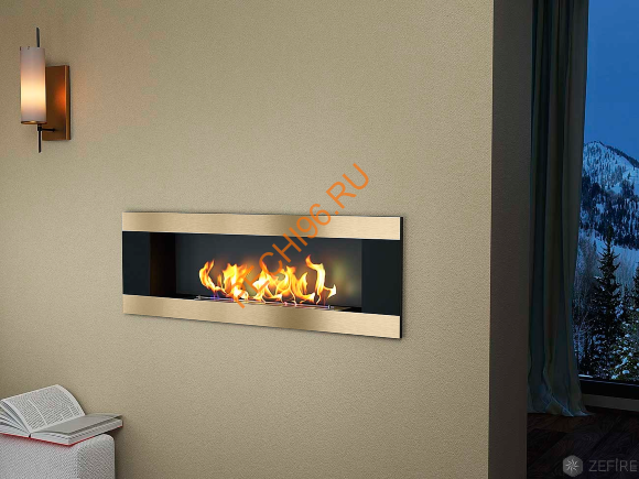Биокамин ZeFire ELLIOT horizontal 1200 латунный