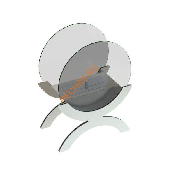 Биокамин Аурис Big White, тонированное стекло Биокамин Аурис Big White, тонированное стекло