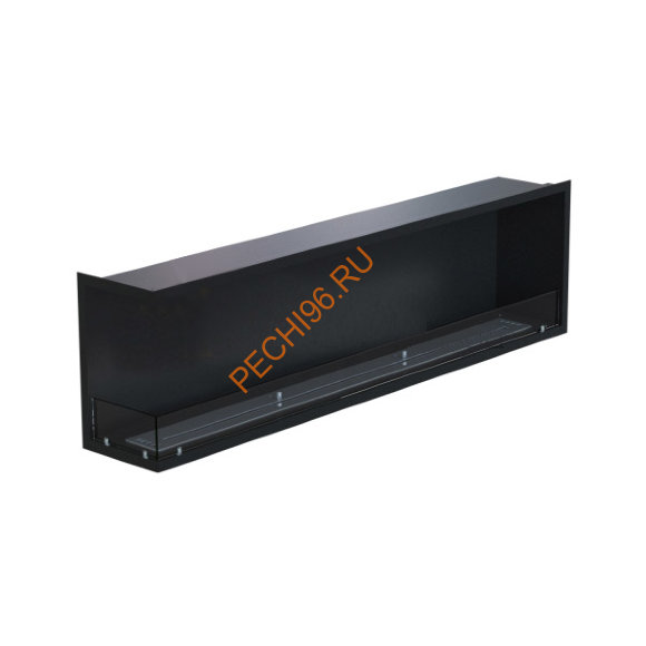 Биокамин угловой 1900х500х300 мм, стекло тонированное