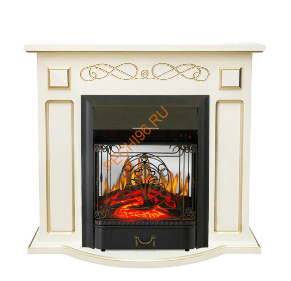 Электрокамин InterFlame Аспен патина белый с очагом Majestic GLS Электрокамин InterFlame Аспен патина белый с очагом Majestic GLS