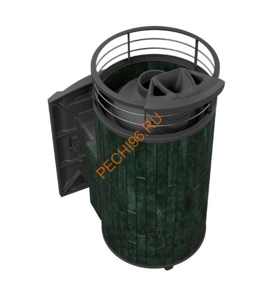 Печь банная Атмосфера XL Верде Гватемала ламель+сетка, с тоннелем Печь банная Атмосфера XL Верде Гватемала ламель+сетка, с тоннелем