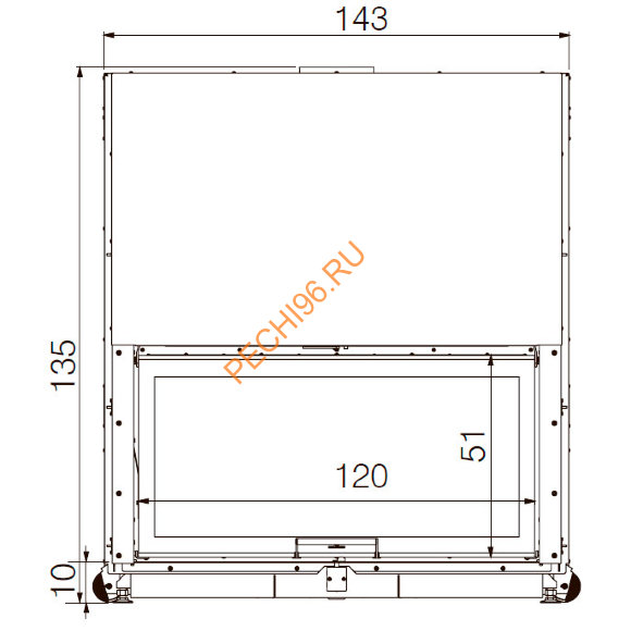 Каминная топка EdilKamin WINDO 120 N BIANCO