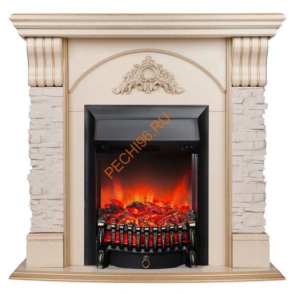 Электрокамин RealFlame Athena WT с очагом Fobos Lux BL Электрокамин RealFlame Athena WT с очагом Fobos Lux BL