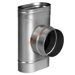 Тройник Вулкан VOR 90° 100x200 с патрубком D130 Тройник Вулкан VOR 90° 100x200 с патрубком D130