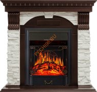 Электрокамин Royal Flame Dublin угловой Темный дуб/белый сланец с очагом Majestic FX Электрокамин Royal Flame Dublin угловой Темный дуб/белый сланец с очагом Majestic FX