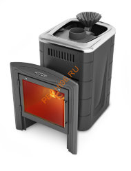 Печь банная ТМФ Гейзер Мини 2016 Inox Витра ЗК антрацит Печь банная ТМФ Гейзер Мини 2016 Inox Витра ЗК антрацит