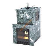 Печь банная ИзиСтим Геленджик М2 в кожухе из змеевика с открытым верхом Печь банная ИзиСтим Геленджик М2 в кожухе из змеевика с открытым верхом